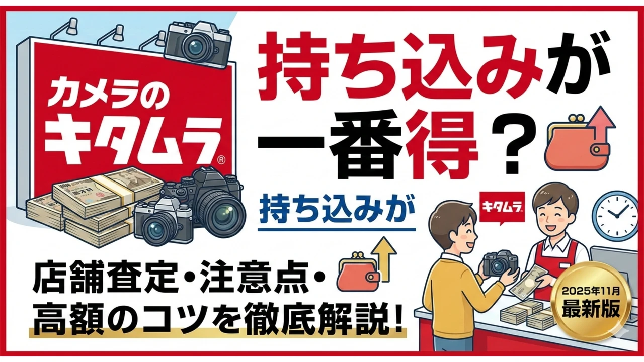 カメラのキタムラ持ち込み買取の流れや注意点を解説した記事のアイキャッチ画像