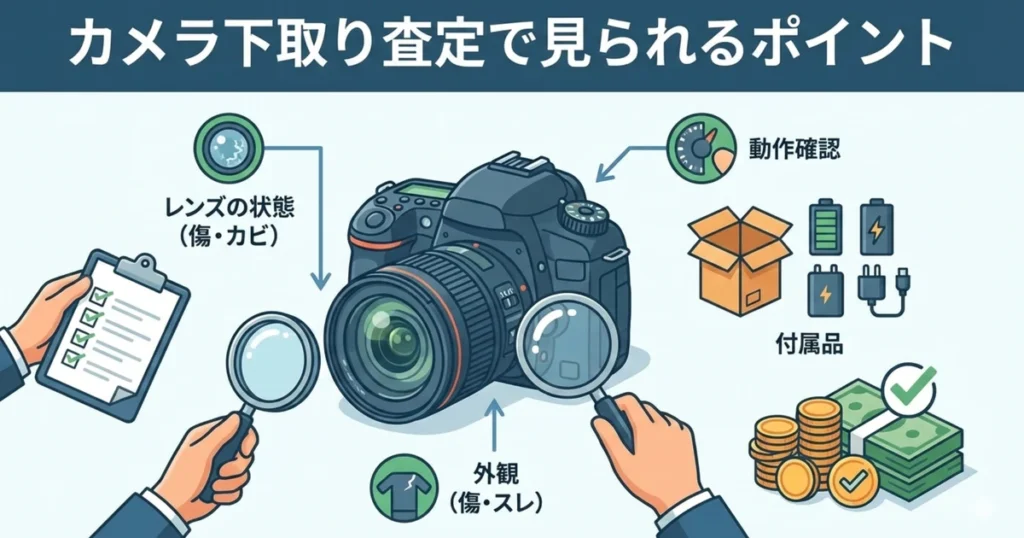 カメラ下取り査定で見られるポイントを解説|レンズの状態・外観・動作確認・付属品チェック