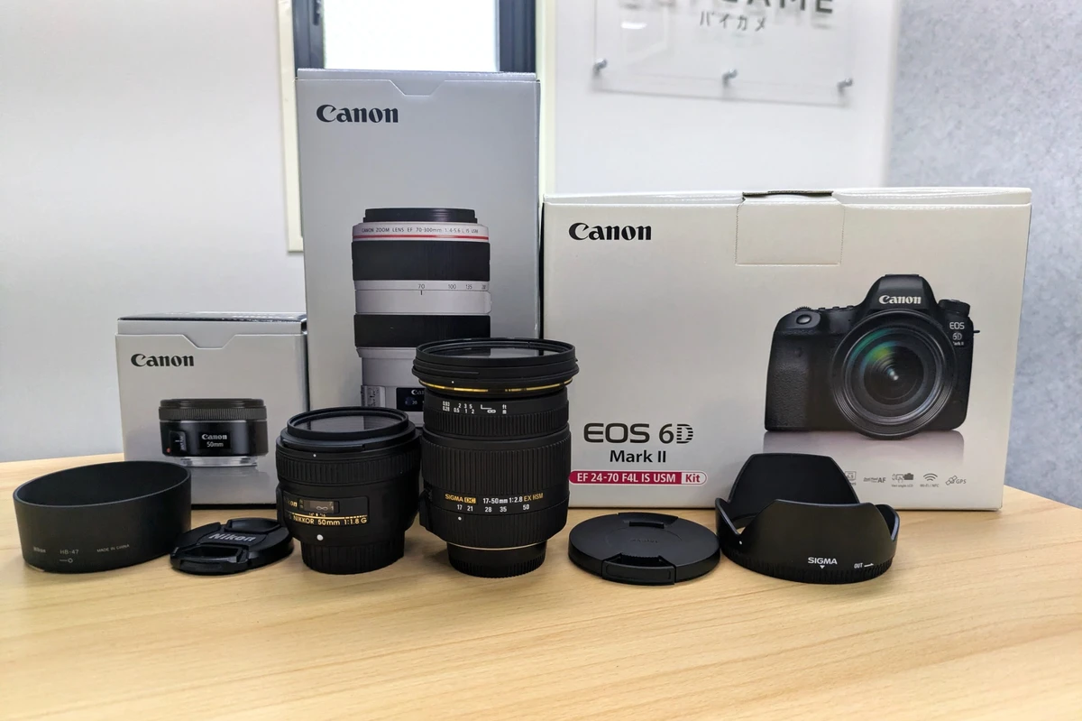 Canon EOS 6D Mark II / EF 24-70mm F4L IS USMセットと交換レンズ複数