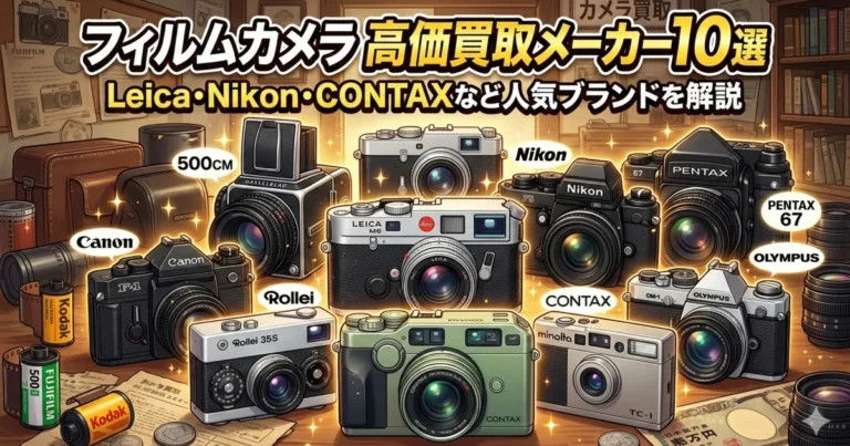 フィルムカメラの高価買取メーカー10選 Leica Nikon CONTAX Pentax Olympusなど人気ブランド