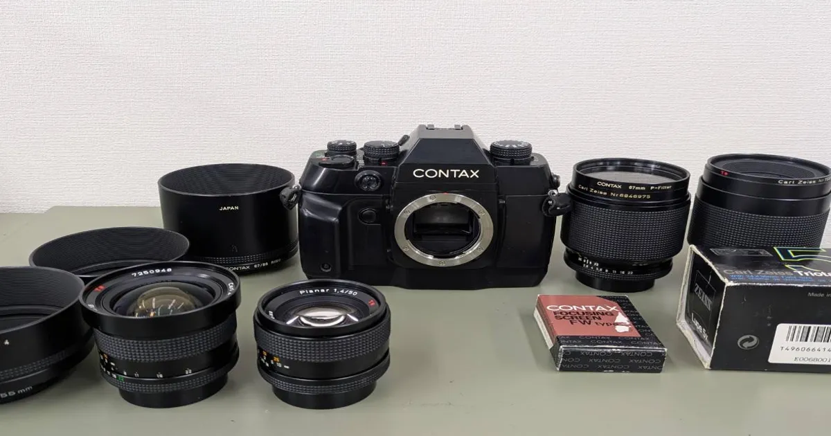 【大阪のカメラ買取実績】Contax AX＋Carl Zeissレンズ多数をまとめて高価買取
